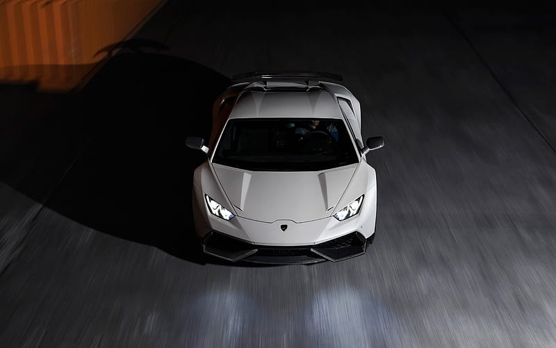Lamborghini Huracan, sports car, white Lamborghini, tuning Huracan, NOVITEC TORADO, HD wallpaper