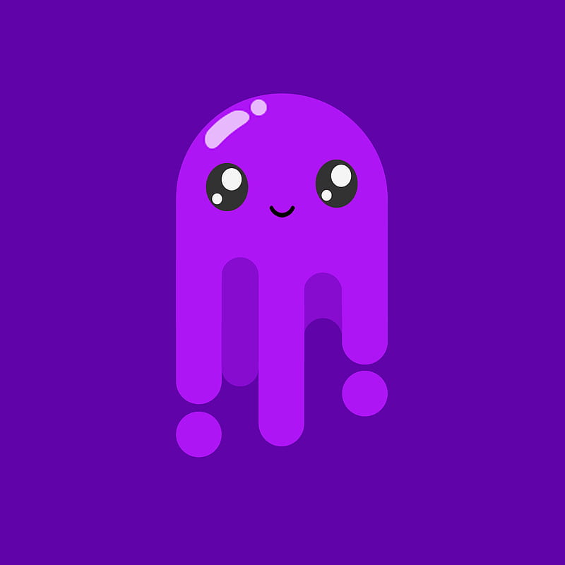 MBE Jelly, cute, face, fun, jelly, kawaii, mbe, purple, simple, slime, HD phone wallpaper