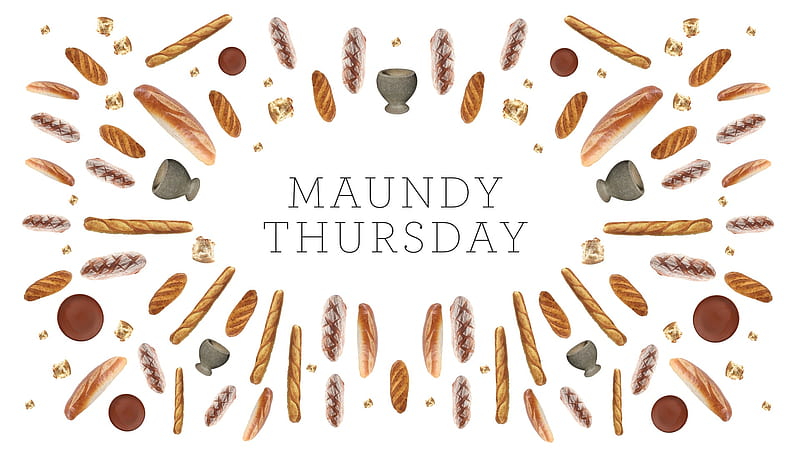 Maundy Thursday, Thursday, breads, bread, chalices, Last Supper, HD wallpaper