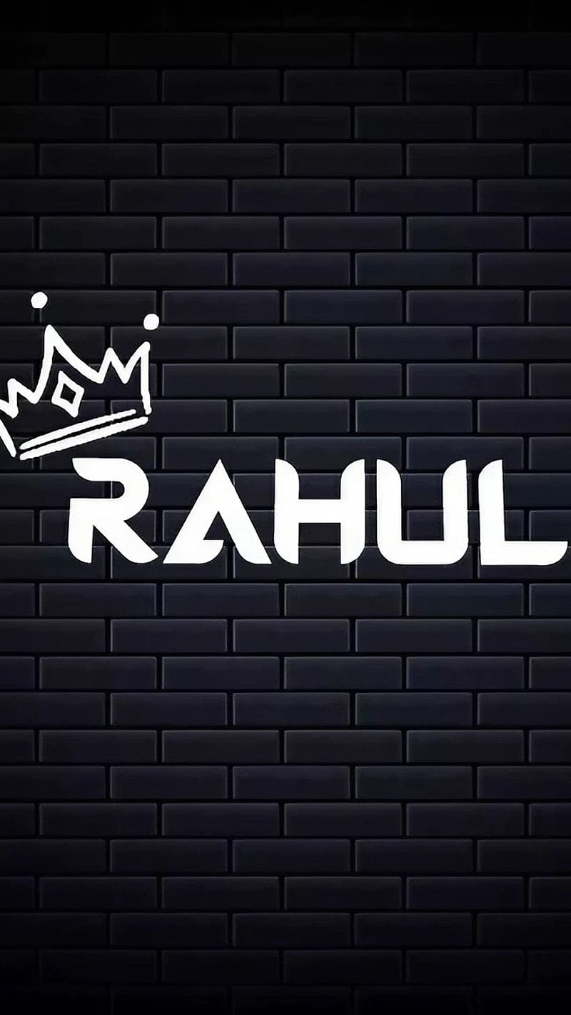 HD wallpaper rahul naam ka aesthetic wall background crown logo
