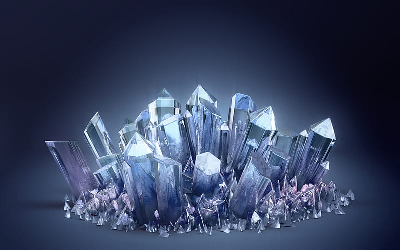 Crystal Palace, 3d, graphy, ice, crystal, abstract, HD wallpaper