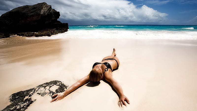 enjoyment, beach, paradise, time, ocean, summer, relaxing, HD wallpaper