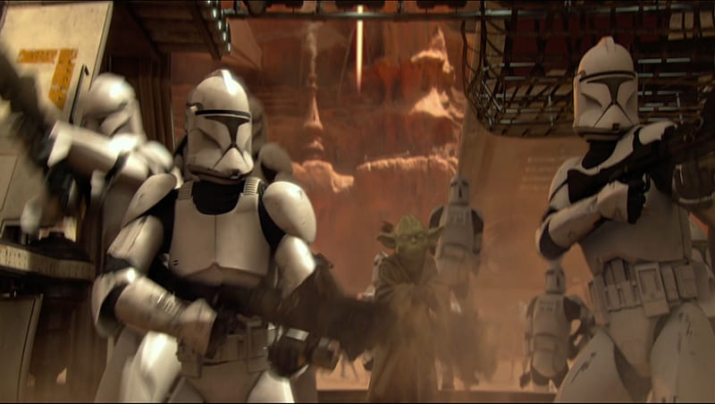 Yoda , Clone Trooper, genosis, yoda, clone, star wars, HD wallpaper
