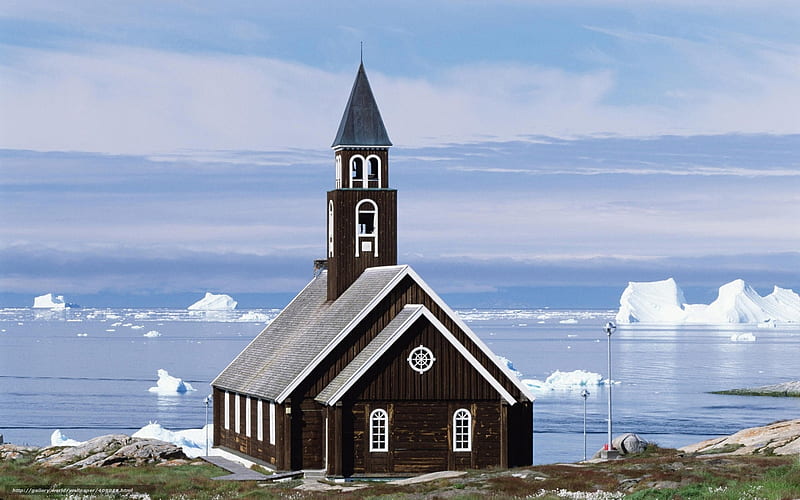 Church in North, architecture, ice, north, church, HD wallpaper