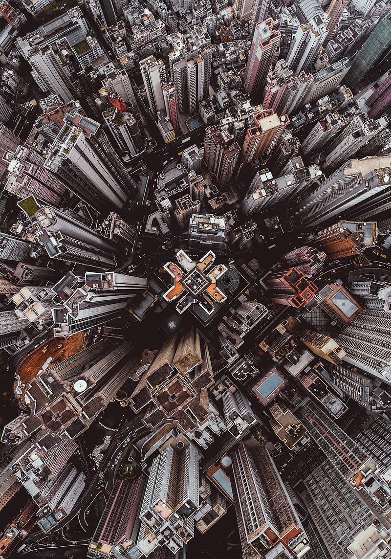 aerial view, top view, bird's eye view, building, skyscraper, cityscape, city, Mike Andrews, JP Andrews, drone , portrait display, HD phone wallpaper