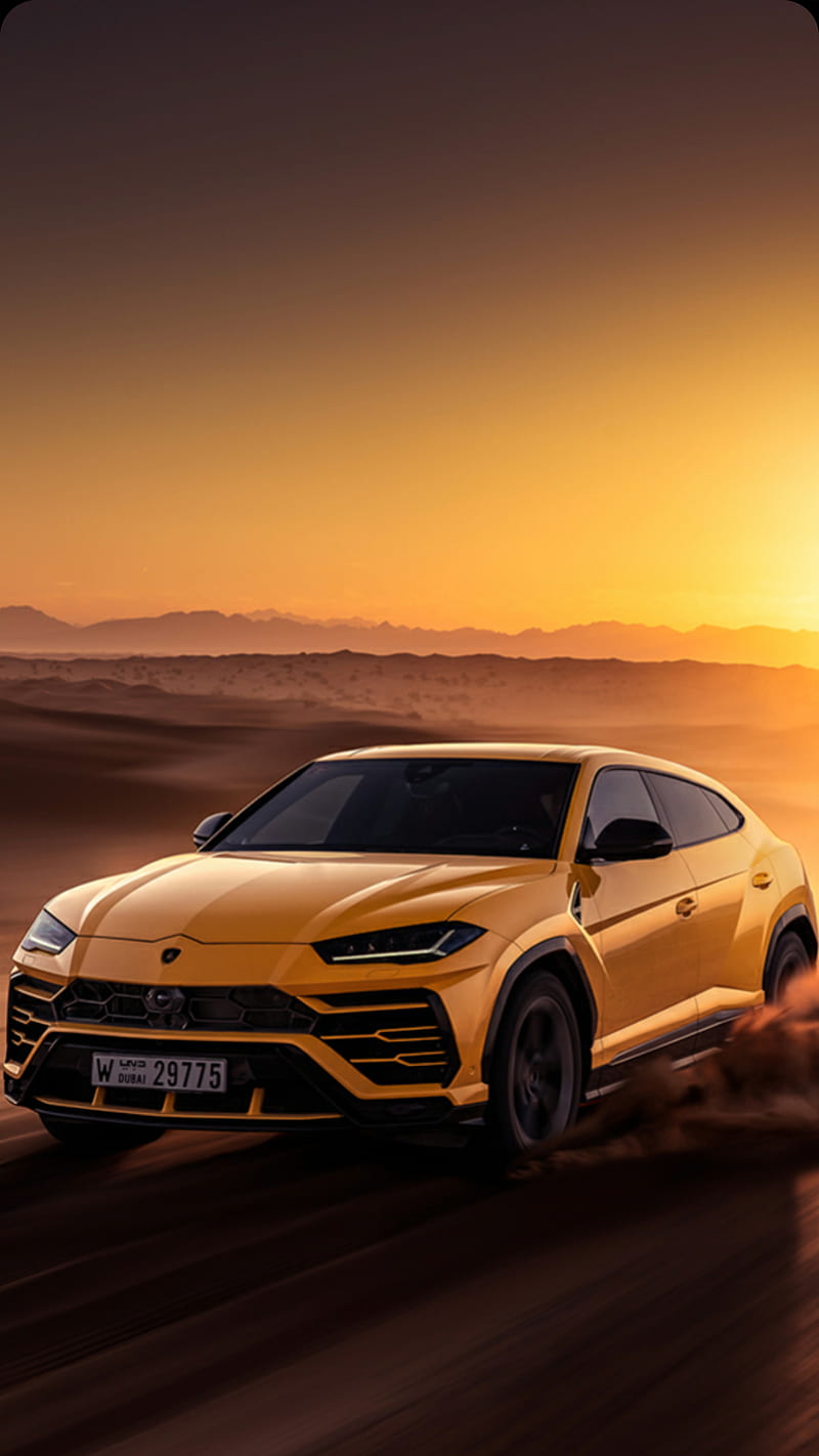 Lamborghini Urus, yellow, car, supercar, desert, dubai, sunset, new, HD  phone wallpaper | Peakpx