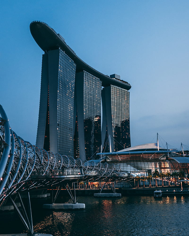 Marina Bay Sands building, HD phone wallpaper