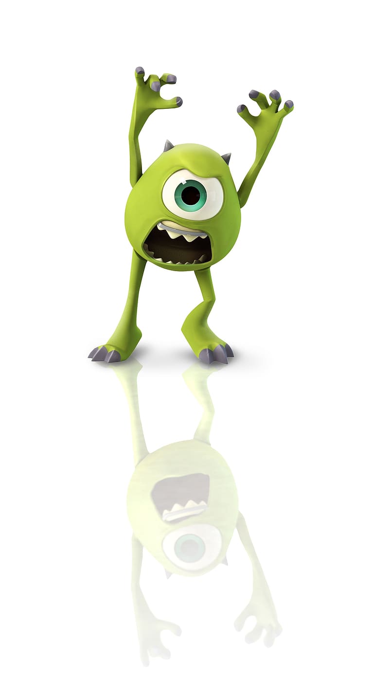 Monster, Mike, round body, monster inc, animated, HD phone wallpaper