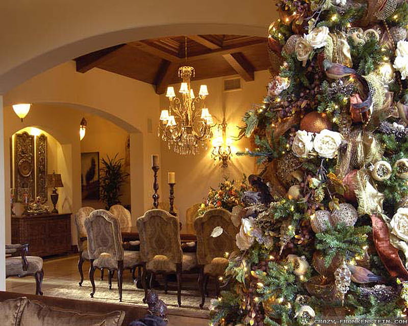 Christmas, interiors, christmas ideas, house, HD wallpaper