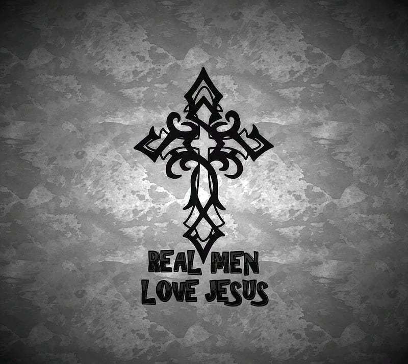 Real Men Love Jesus, christian, cross, god, jesus, spiritual, HD wallpaper