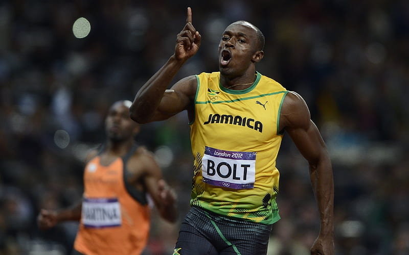 Usain Bolt, runner, Jamaica, world champion, Olympic champion, HD wallpaper