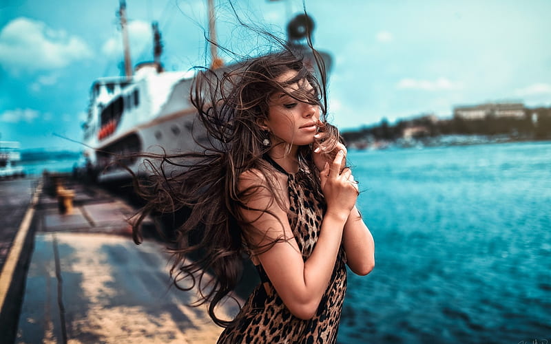 Beauty Kaan Altinda Girl Model Wind Summer Woman Hd Wallpaper