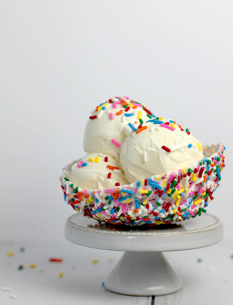 vanilla ice cream with sprinkles, HD phone wallpaper