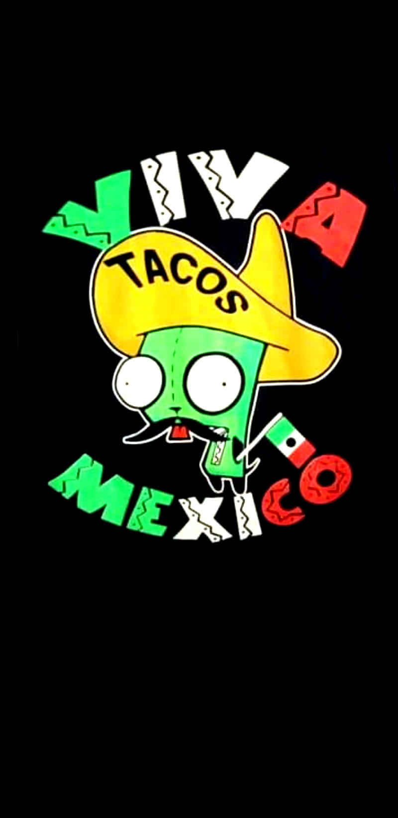 Viva Mexico, cartoon, gir, invader zim, logo, nickelodeon, tacos, HD phone wallpaper