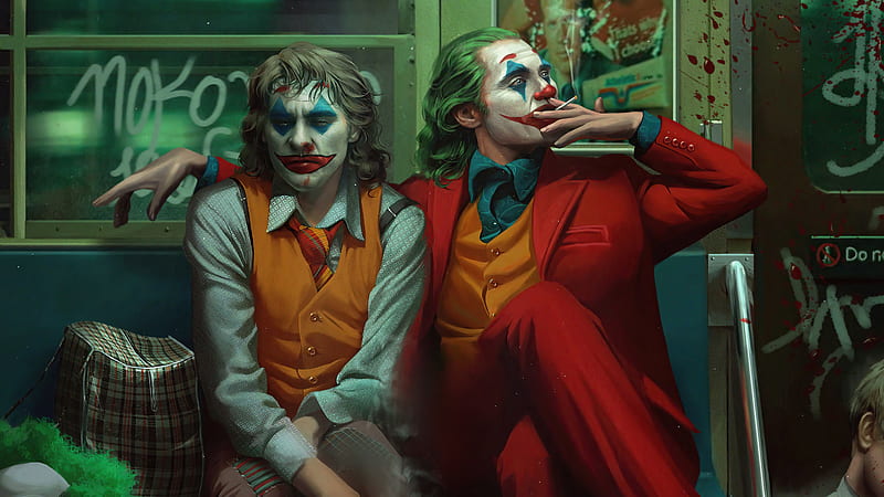 Jokers All For Nothing, joker, supervillain, superheroes, artist, artwork, digital-art, deviantart, HD wallpaper