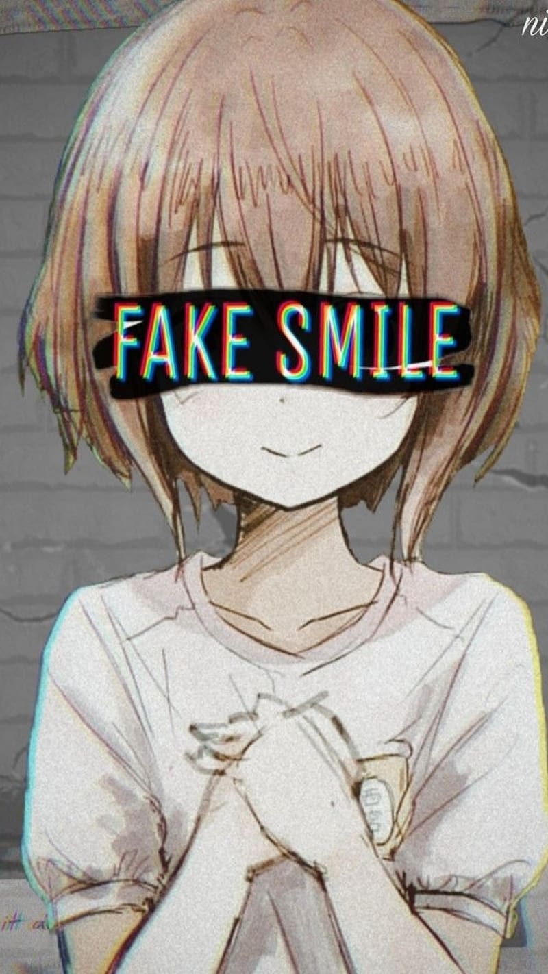 Fake Smile, Anime Girl, animation, feeling, HD phone wallpaper ...