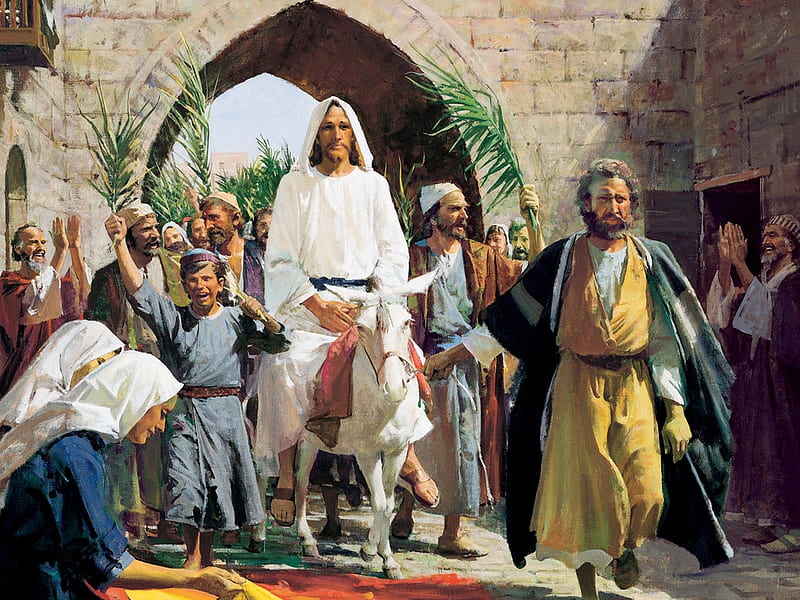 Jesus Triumphal Entry, Jerusalem, entry, Christ, Jesus, HD wallpaper