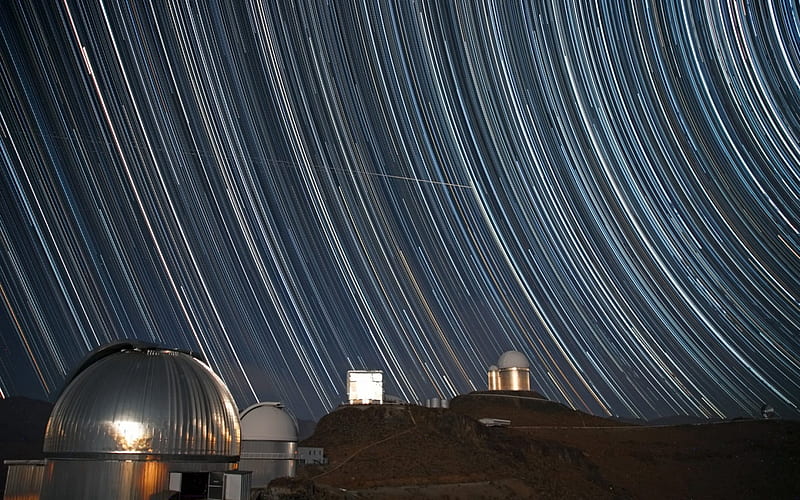 Swirling Starscape over La Silla, Stars, Earth, Sky, Space, HD wallpaper