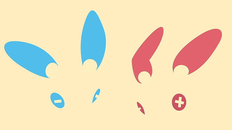 Plusle & Minun the Cheering Pokemons, cute, electric, pokemon, anime, HD wallpaper