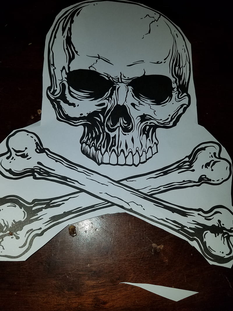 Skull n crossbones, tattoo, HD phone wallpaper