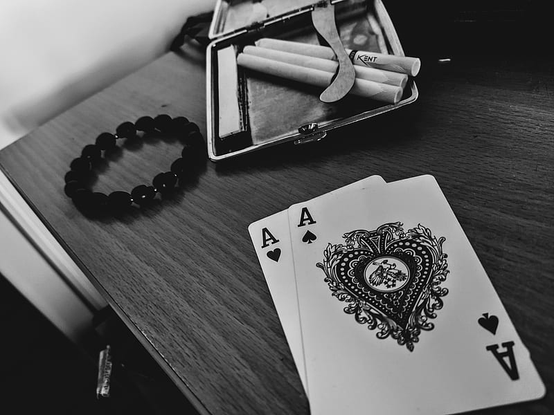  Póquer y puros, ases, frijoles, pulsera, gángster, mafia, hombres, conjunto, Fondo de pantalla HD