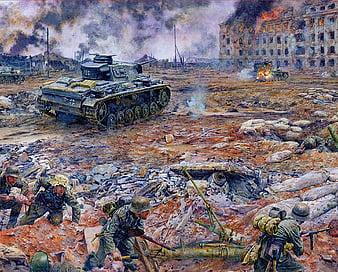 battle of stalingrad painting