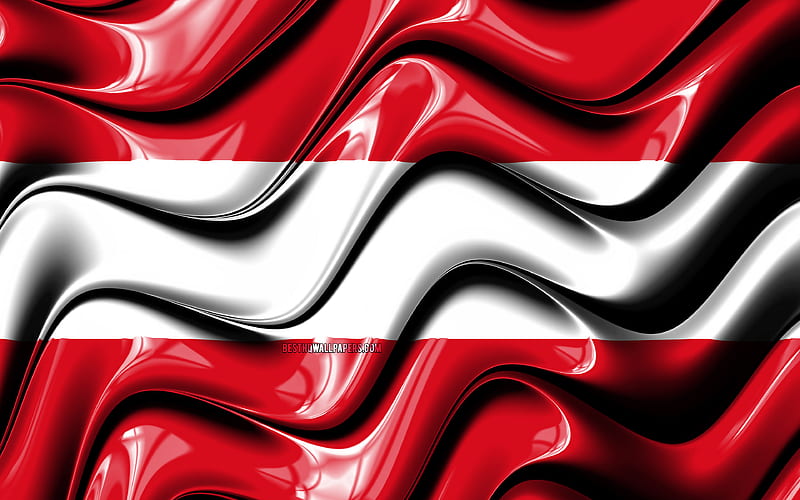 Austrian flag Europe, national symbols, Flag of Austria, 3D art, Austria, European countries, Austria 3D flag, HD wallpaper