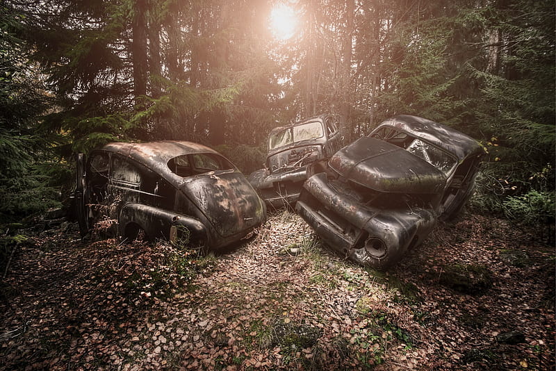 Vehicles, Wreck, Abandoned, Car, HD wallpaper