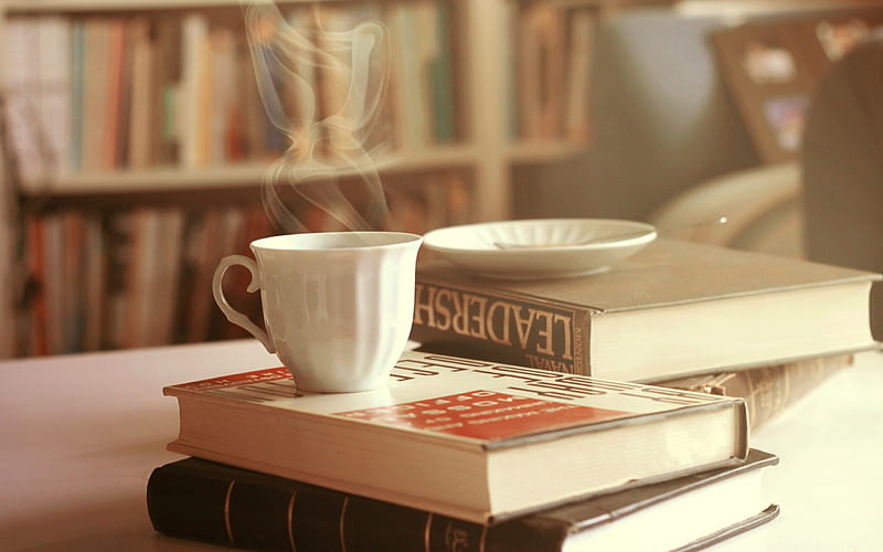 Coffee in library ***, coffee, books, food, library, drink, HD wallpaper |  Peakpx