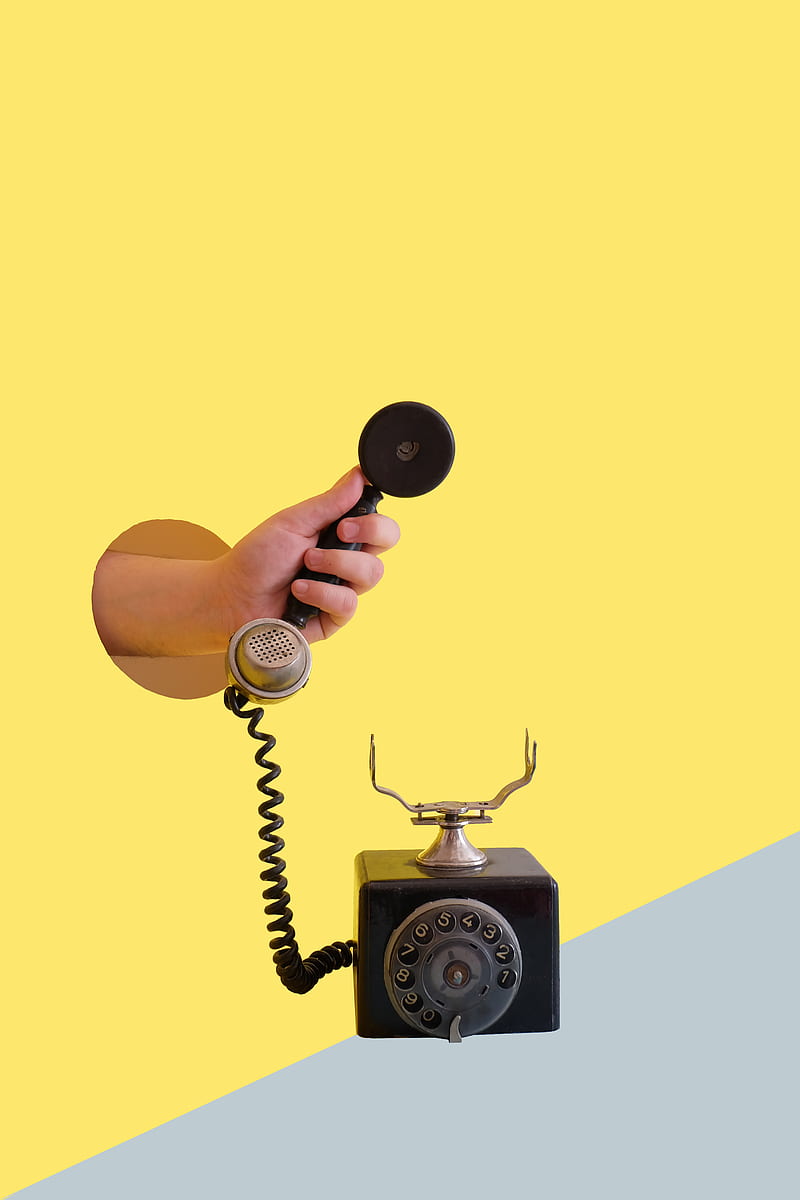 person holding black rotary telephone, HD phone wallpaper