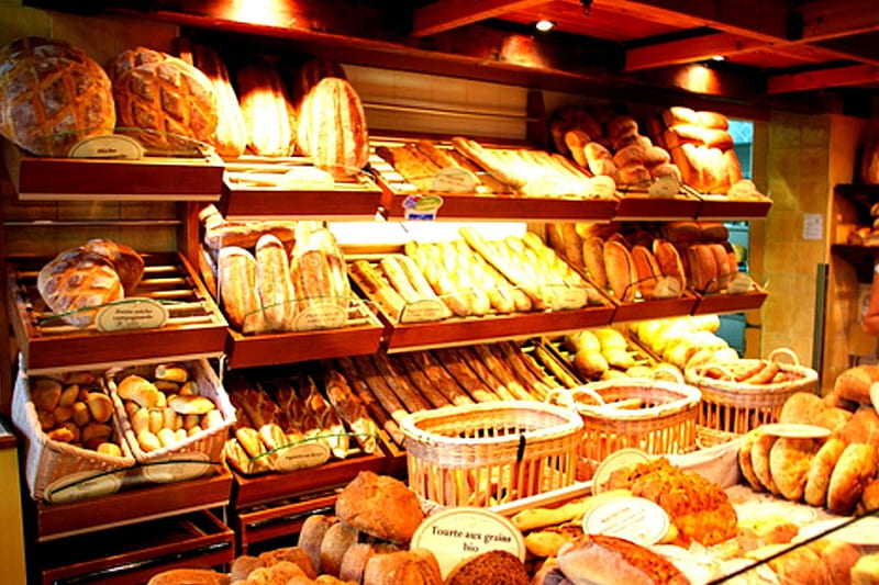 French bread, bunatate, din, Franta, paine, HD wallpaper