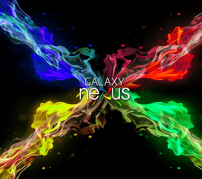 Galaxy Nexus 4, abstract, logo, rainbow, HD wallpaper