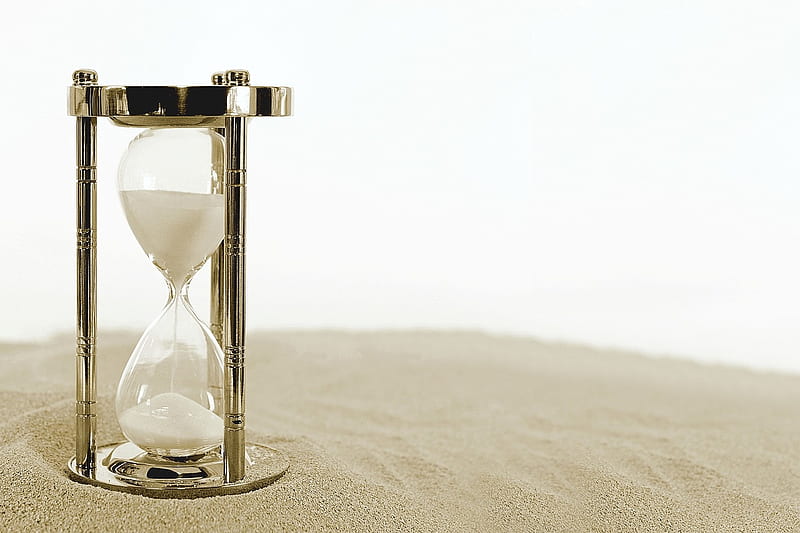 Hourglass, Sand, Watch, Time, Old, White, Beige, Clock, HD wallpaper