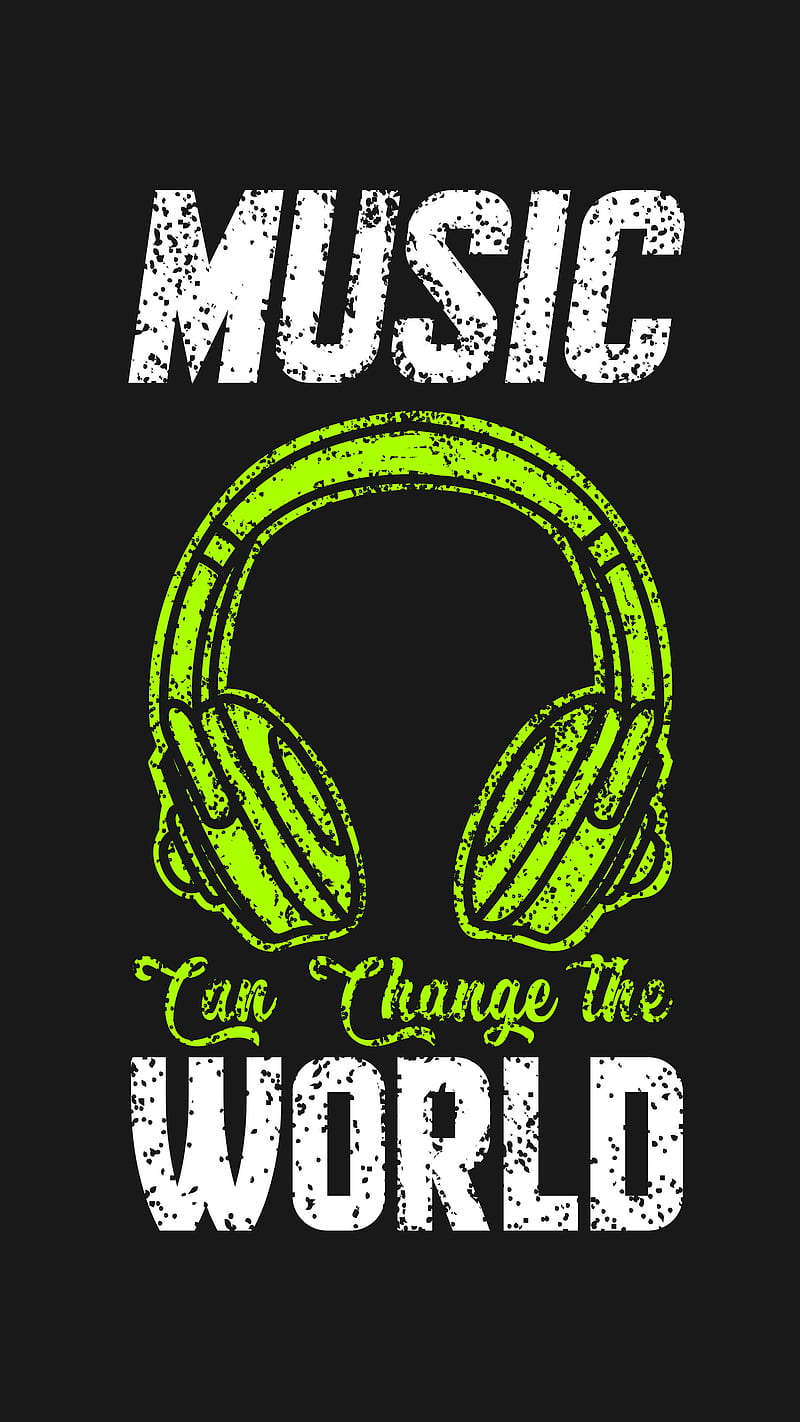 Change The World, Kiss, black, green, inspiration, motivation, music, quote, saying, yellow, HD phone wallpaper