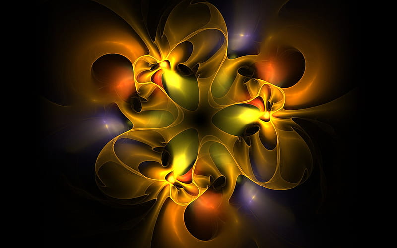Swirly Thing. jpg, desenho, neon, glows, fractal, HD wallpaper