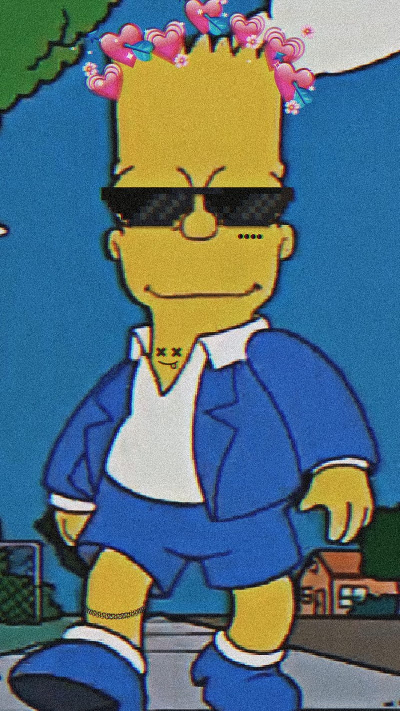 Bart bad, malo, simpson, triste, HD phone wallpaper