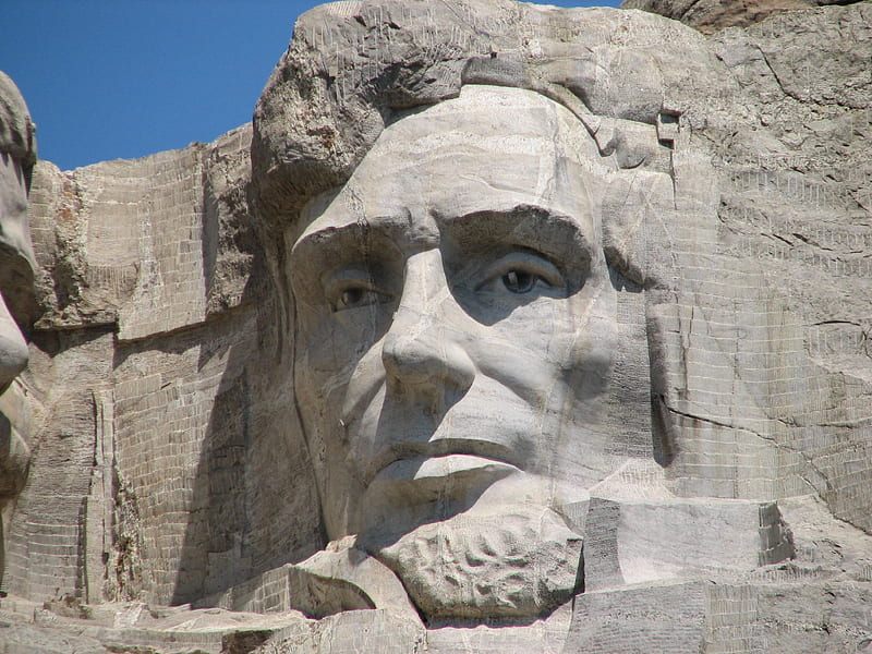 Abraham Lincoln on Mt. Rushmore, united states, abraham lincoln, usa, patriotic, mount rushmore, mt rushmore, lincoln, rushmore, HD wallpaper