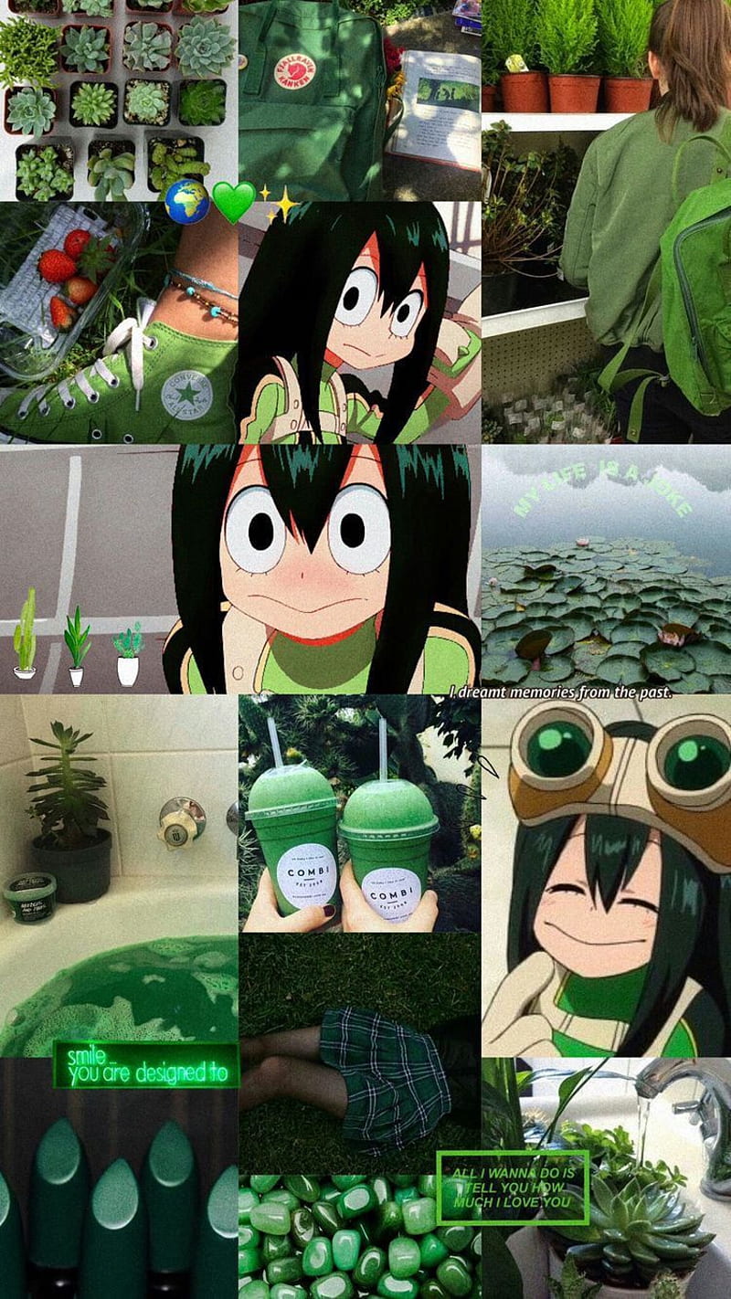 MHA Tsuyu Asui, frog, green, HD phone wallpaper