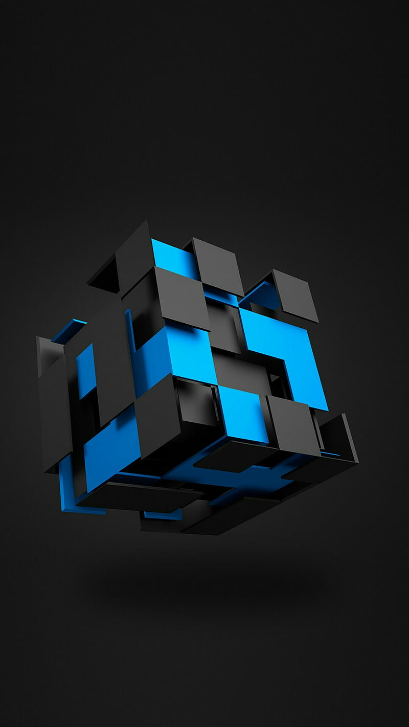 3d Black Cube Wallpaper Iphone Image Num 76