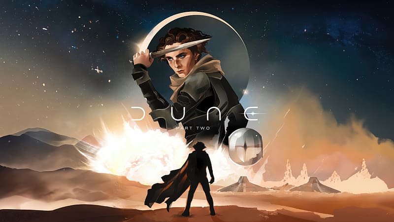 Timothee Chalamet Dune Part Two, dune-part-two, dune, 2023-movies, movies, artist, artwork, digital-art, HD wallpaper