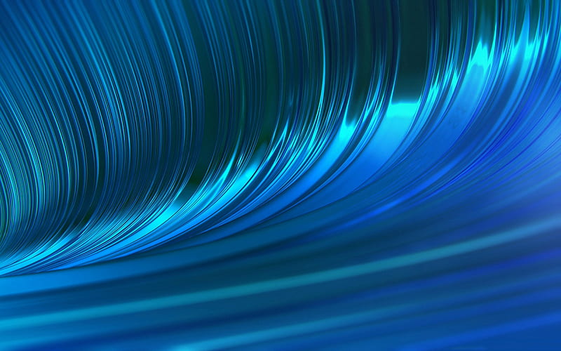 blue waves background, blue creative background, wave backgrounds, shiny blue waves, HD wallpaper