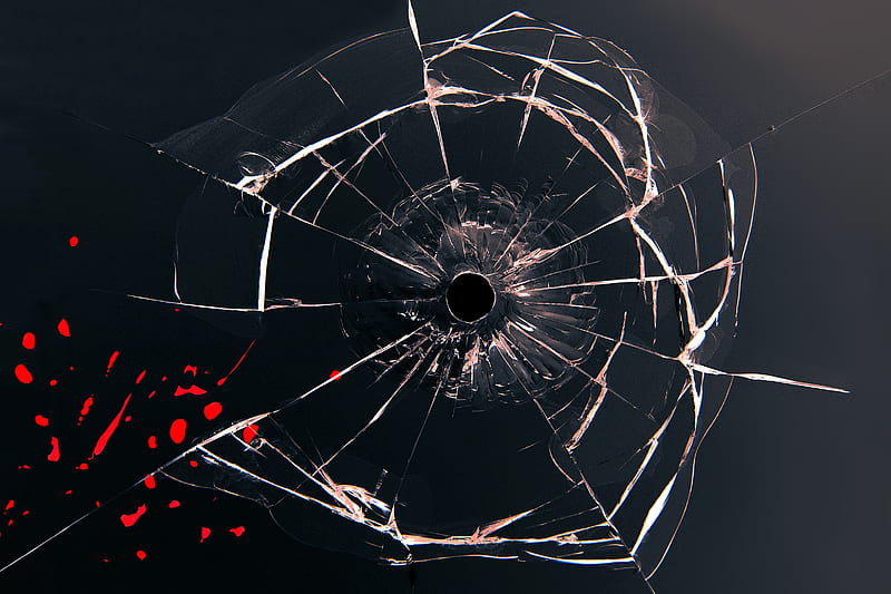 Glass Bullet Hole, broken, glass, bullet, hole, HD wallpaper