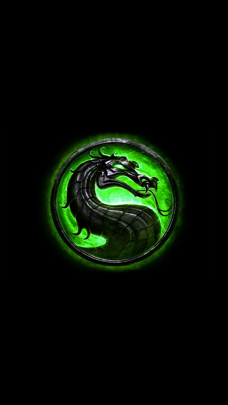 Mortal Kombat Green, mk, logo, fight, toastie, fire, HD phone wallpaper
