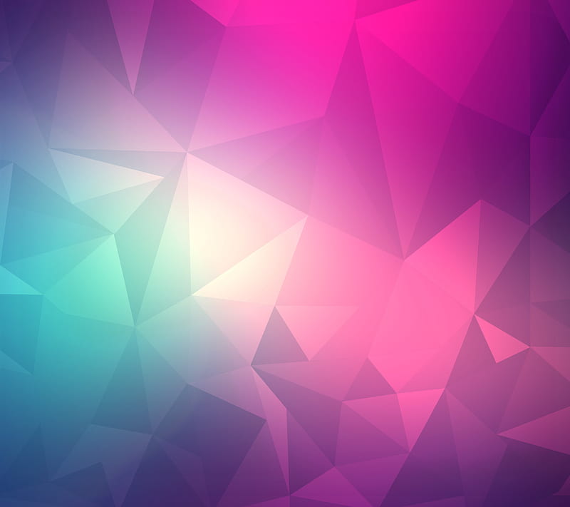 Polygon, abstract, blue, g3, lg, pink, triangle, HD wallpaper