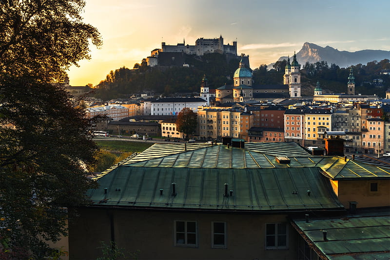 Cities, Salzburg, Austria, City, Fortress, Hohensalzburg Castle, HD wallpaper