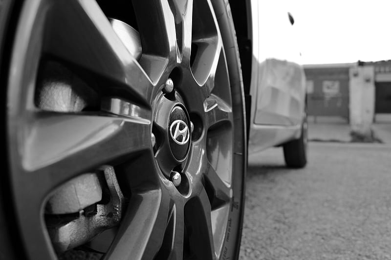 Hyundai Elite I20, black, car, car wheel, dark, evening, tires, wheels, HD wallpaper