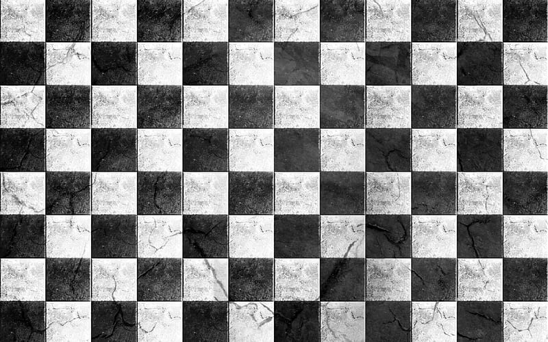checkerboard, checkered flag, grunge backgrounds, chess board, black and white squares, grunge art, squares patterns, HD wallpaper