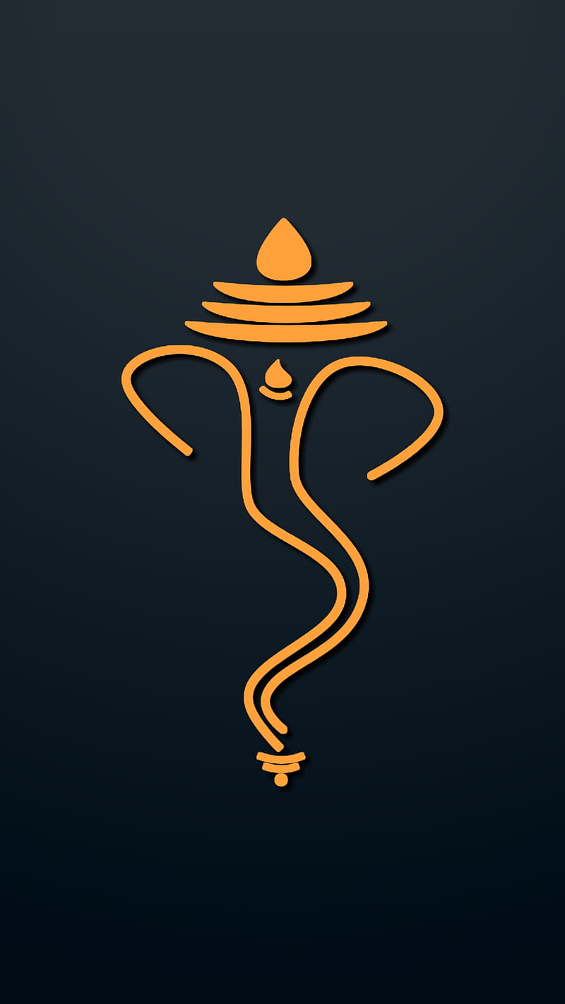 Creative lord ganesha design on yellow background Vector Image