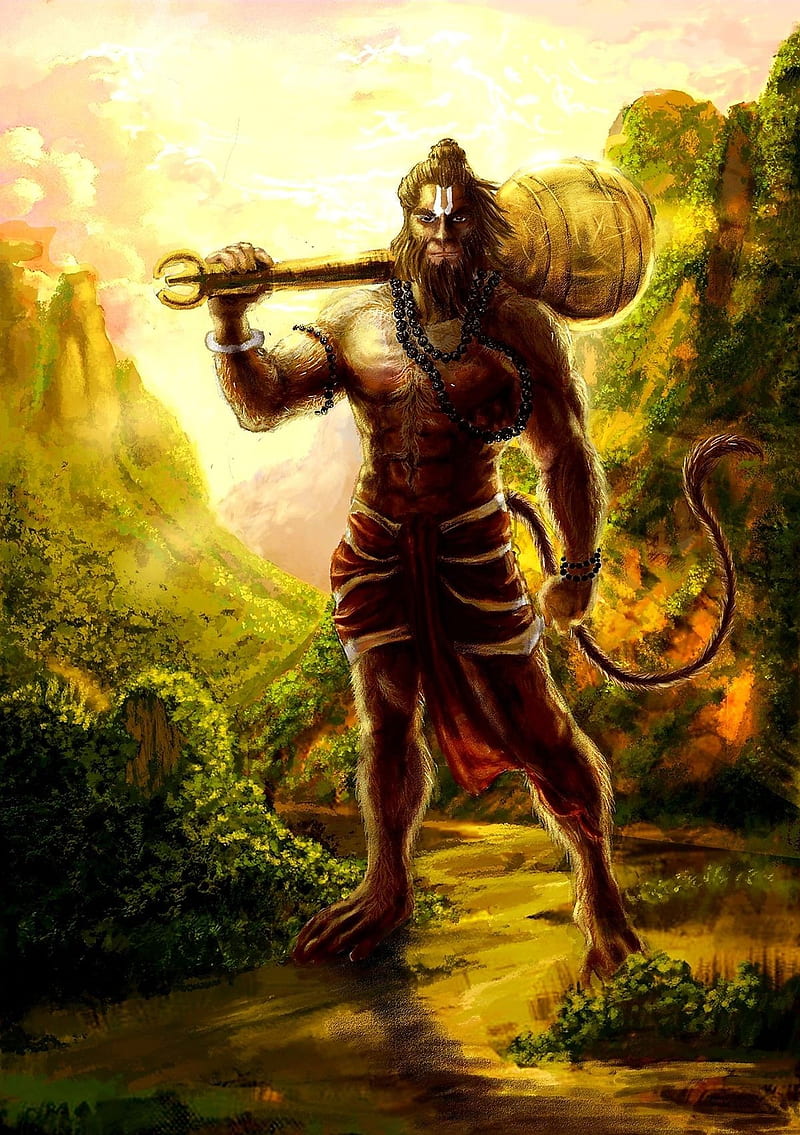 Hanuman, indian god, devotional, HD phone wallpaper