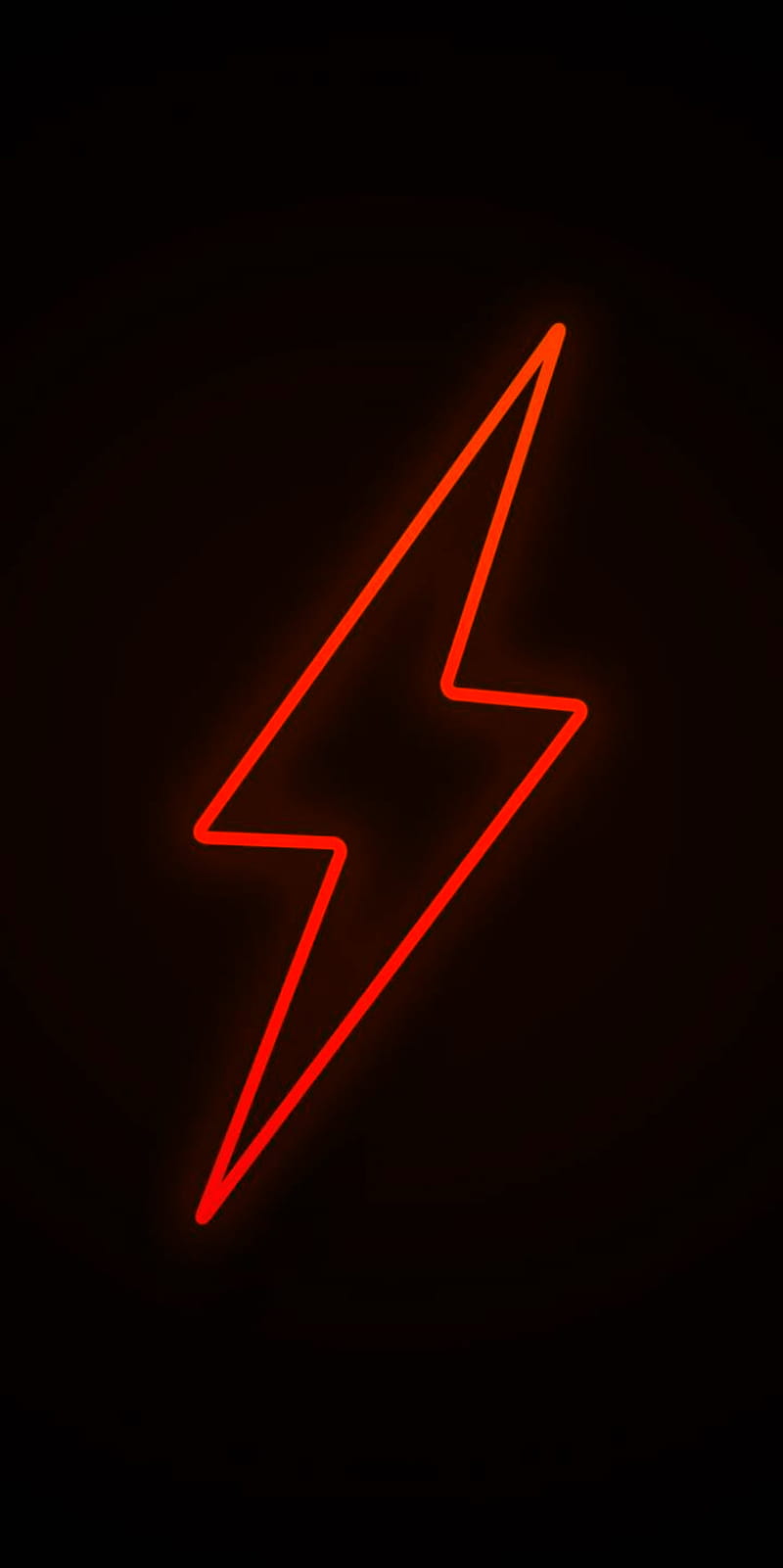 Red Lightning, lightning, neon, red, simple, HD phone wallpaper